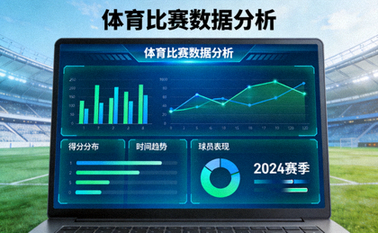 屏幕上展示的体育比赛数据分析图表与统计曲线